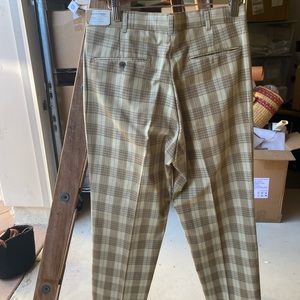 1970s Deadstock Plaid Trousers Slacks- 31”